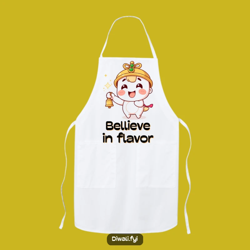 Funny Kitchen Sparks Apron - Cheerful Character Bell Design, Great Humorous Chef Gift!