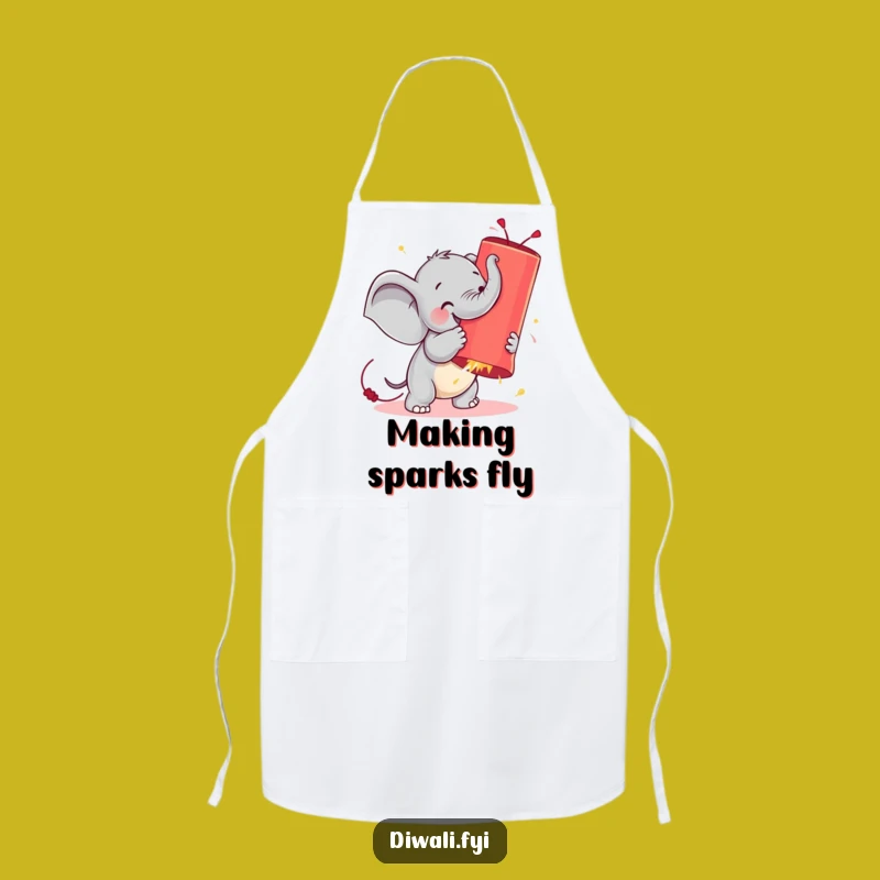 Funny Elephant Firecracker Apron - Chef's Hilarious Kitchen Companion