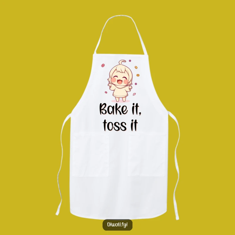 Funny Kitchen Sweet Toss Apron - Happy Character Design, Great Humorous Chef Gift!