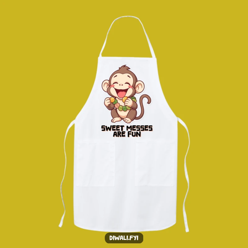 Funny Monkey Chef Apron: Sweet Eater, Playful Kitchen Funny Gift
