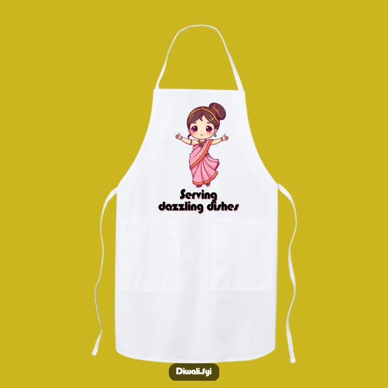 Funny Sari Dancer Apron: Cook with Joy, Sparkler Dance Kitchen Fun Gift