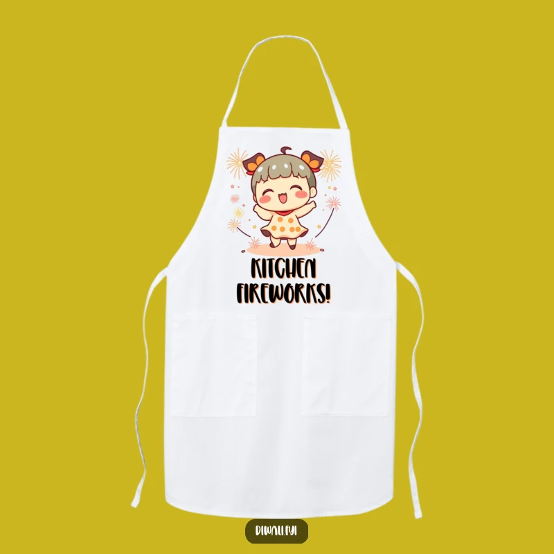 Funny Playful Firecracker Dancer Apron - Cook with Festive Flair