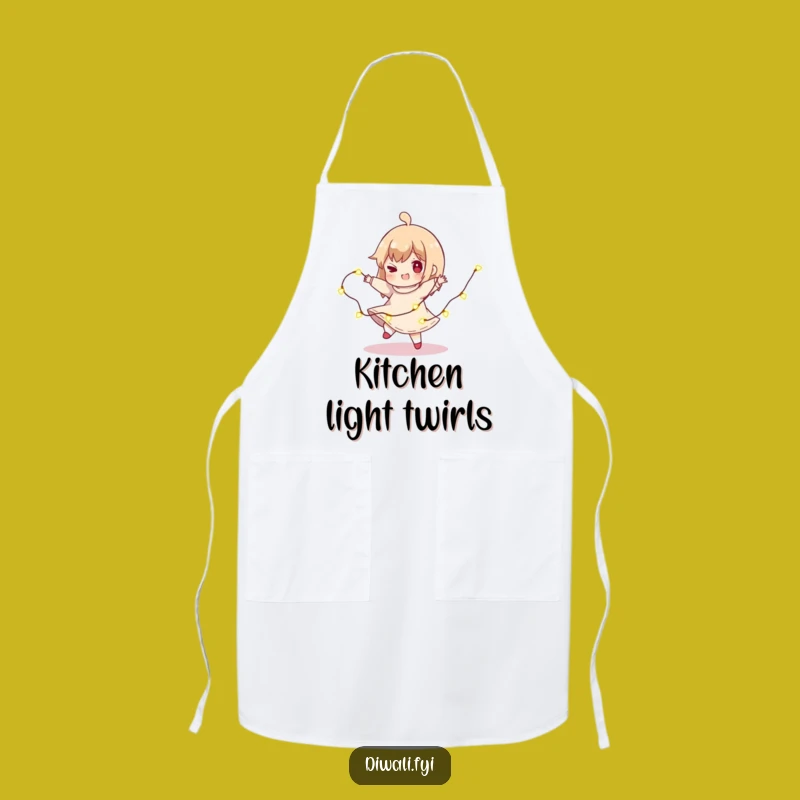 Funny Light Spin Apron: Cook with Sparkle with this Playful Twirling Character