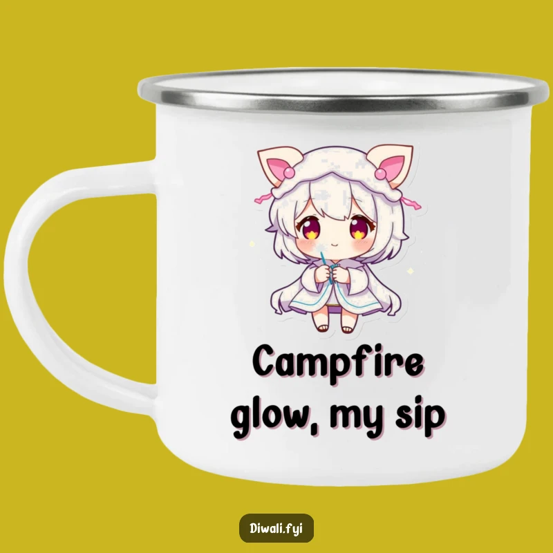 Funny Sparkler Character Camping Mug: Glow on the Go, Perfect Gift