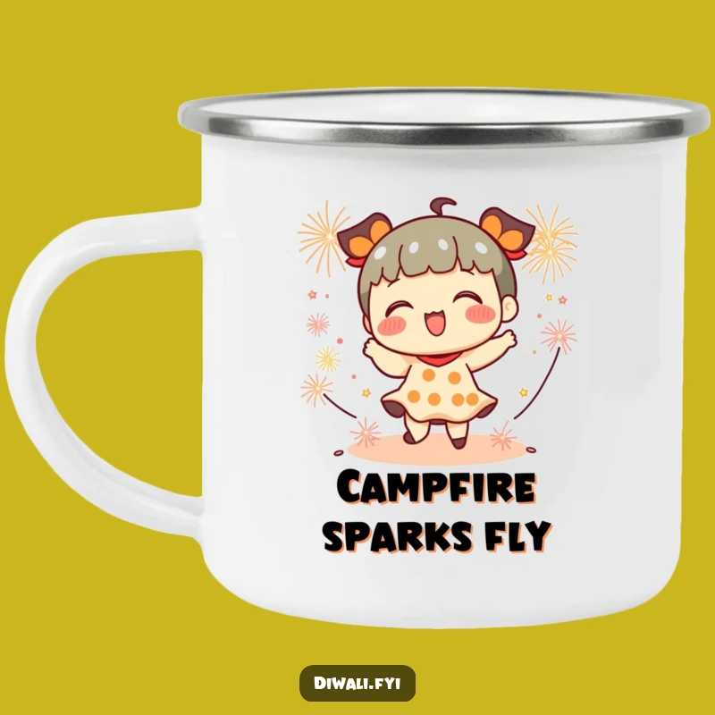 Funny Playful Firecracker Dancer Camping Mug - Ignite Your Adventure