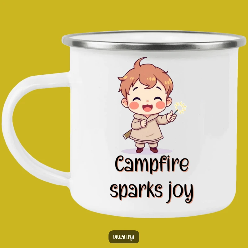 Funny Sparkler Child Camping Mug: Delighted Joy, Durable Funny Gift
