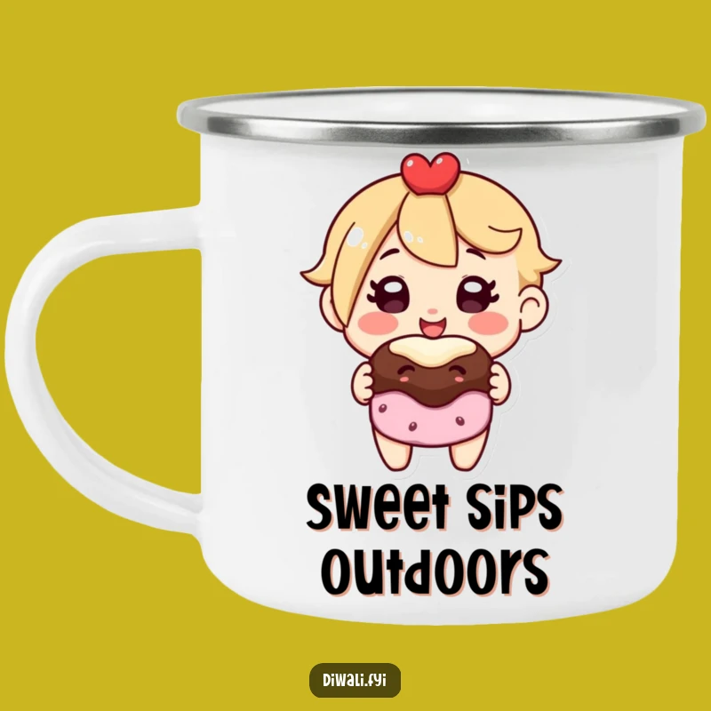 Funny Sweet Treat Camping Mug: Outdoor Character Cheer, Perfect Gift