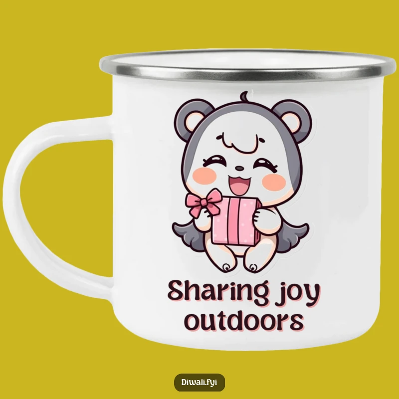 Funny Camping Mug: Happy Character Gifts, Perfect for Outdoors