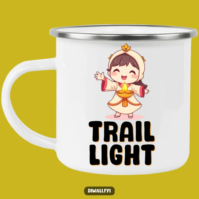Funny Diya Dancer Camping Mug - Durable Glow Mug for Festive Adventures