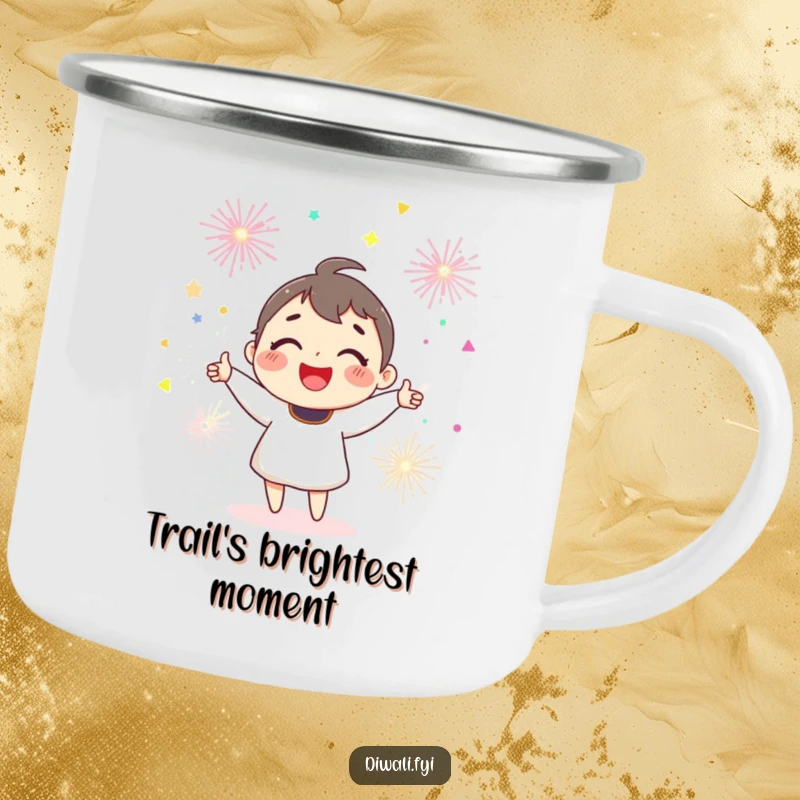 Funny joyful character smiling, juggling colorful sparklers around a campfire, radiating outdoor cheer.