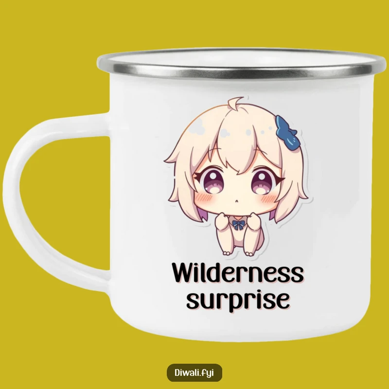 Funny Surprised Character Camping Mug: React To Nature With This Funny Gift