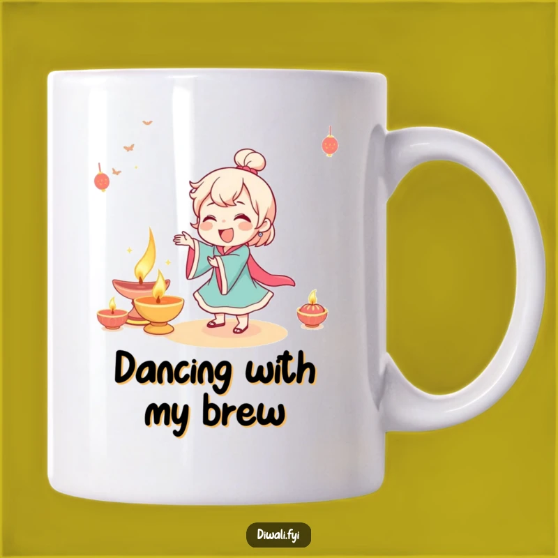 Funny Giggling Diya Dancer Mug - Joyful Celebration Gift