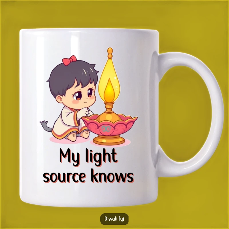 Funny Curious Character Diya Lamp Mug: A Hilarious Diwali Gift Idea