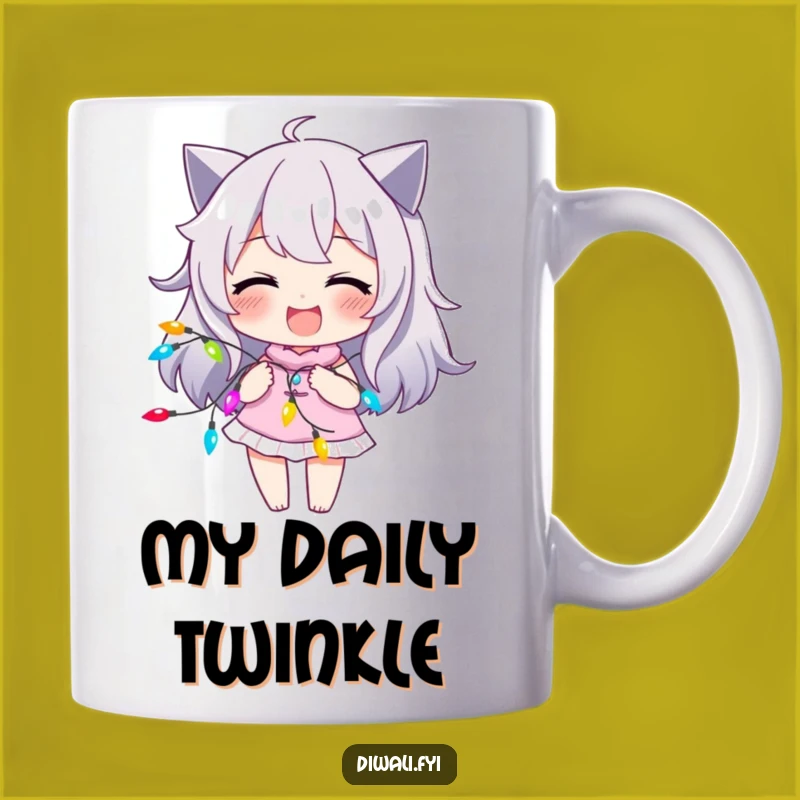 Funny Joyful Lights Mug: Mischievous Character Playful Gift