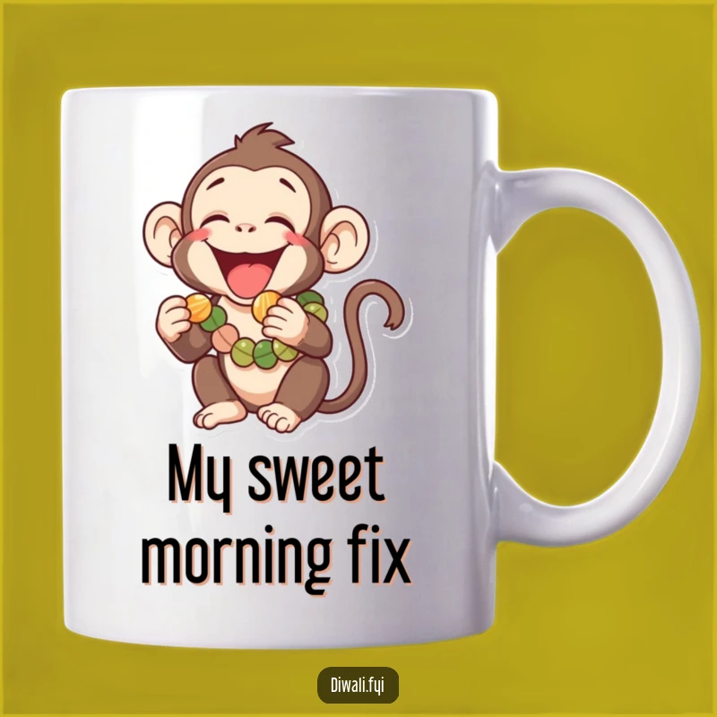 Funny Monkey Sweet Mug: Laughing Garland Eater, Perfect Whimsical Funny Gift