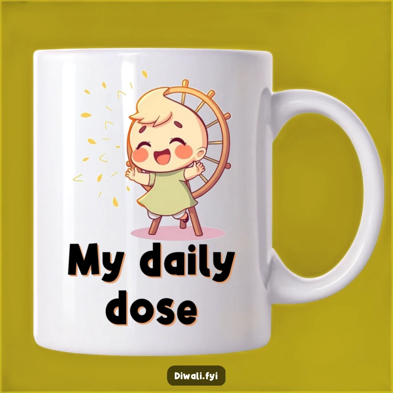 Funny Spark Chaser Mug - Giggling Character's Catherine Wheel Fun Gift