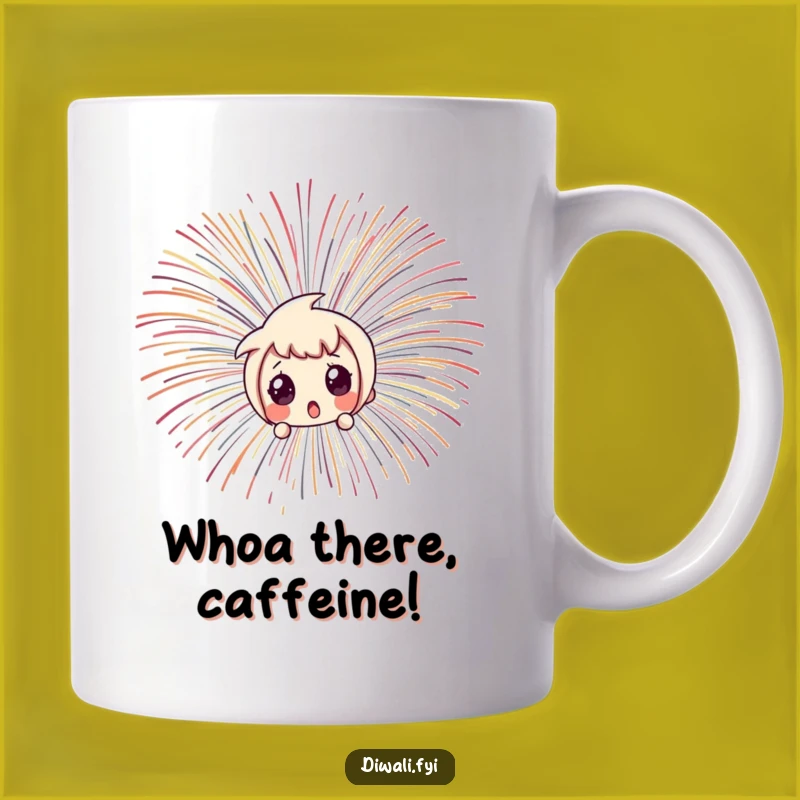 Funny Surprised Fireworks Mug - Peek-a-Boo Surprise Gift