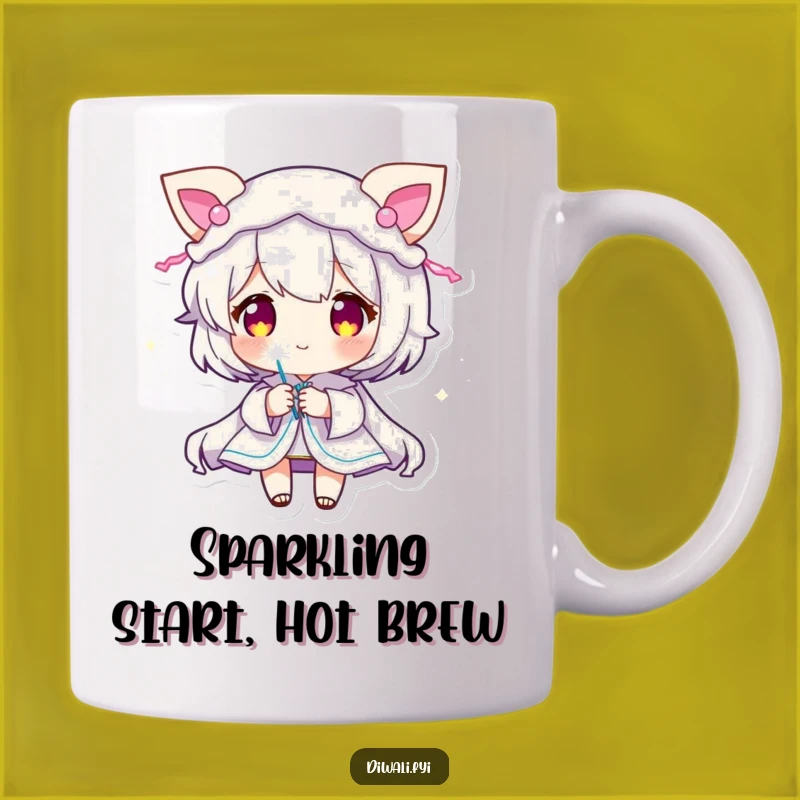 Funny Sparkler Character Mug: Glowing Decorations, Perfect Festive Gift