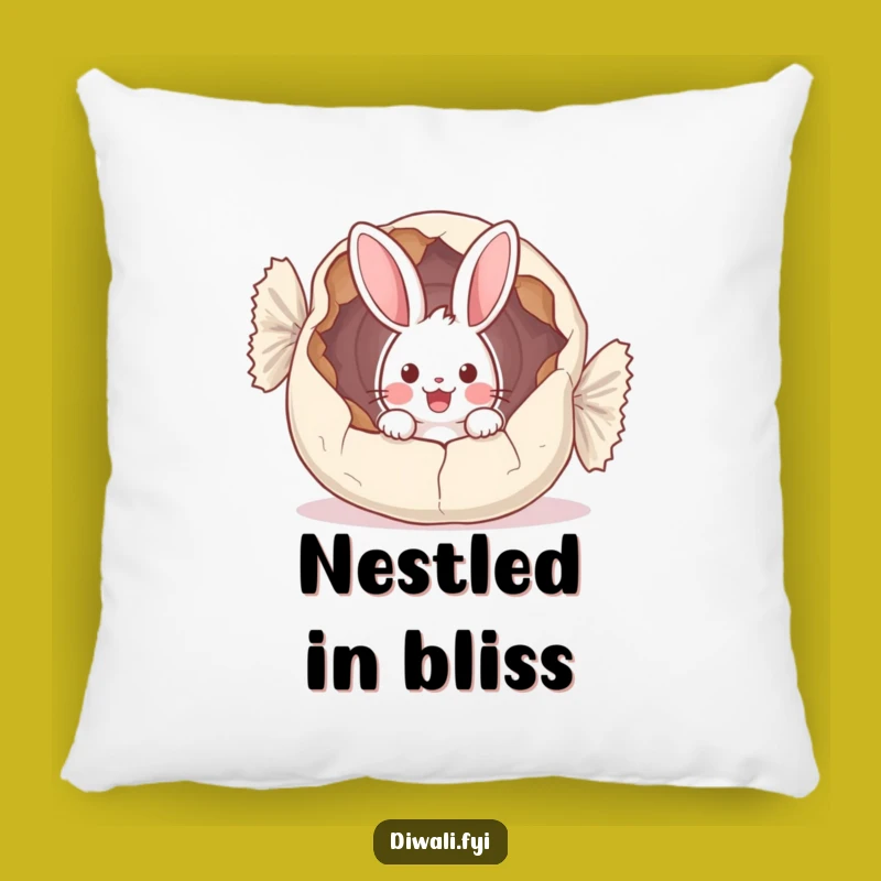 Funny Bunny Sweet Wrapper Pillow - Cozy Comfort with Surprise