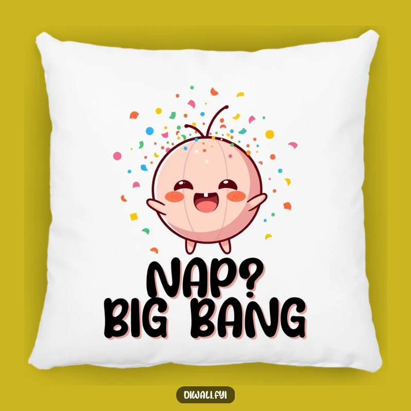 Funny Firecracker Confetti Explosion Pillow - Soft & Comical Character Decor, Gift