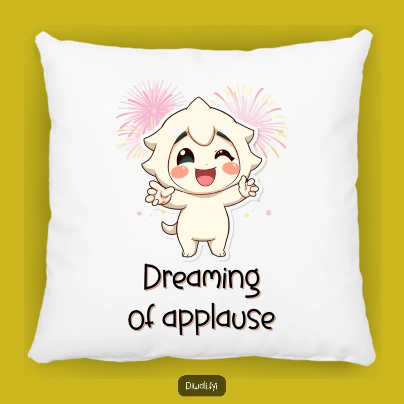 Funny Fireworks Pose Pillow: Cozy Celebration Comfort Gift