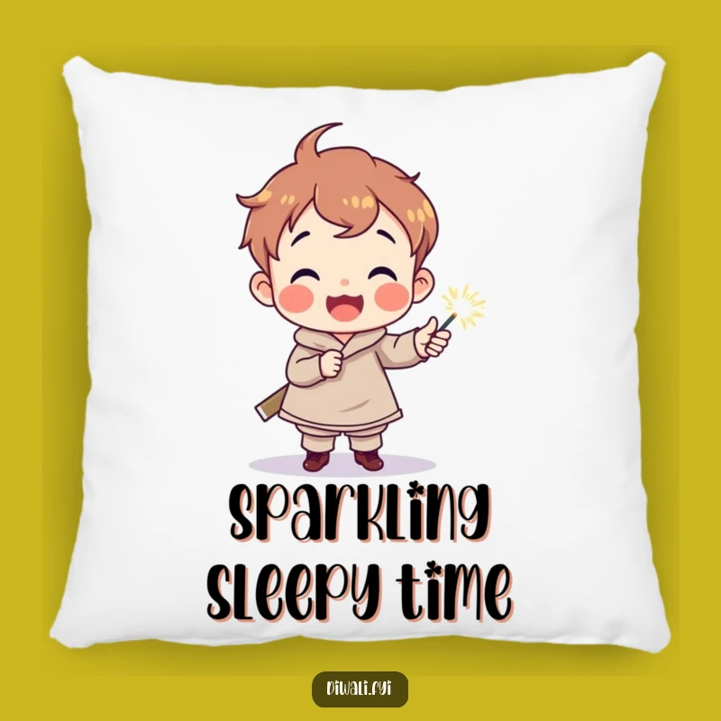 Funny Sparkler Child Pillow: Soft Delighted Joy, Cozy Funny Gift Accent