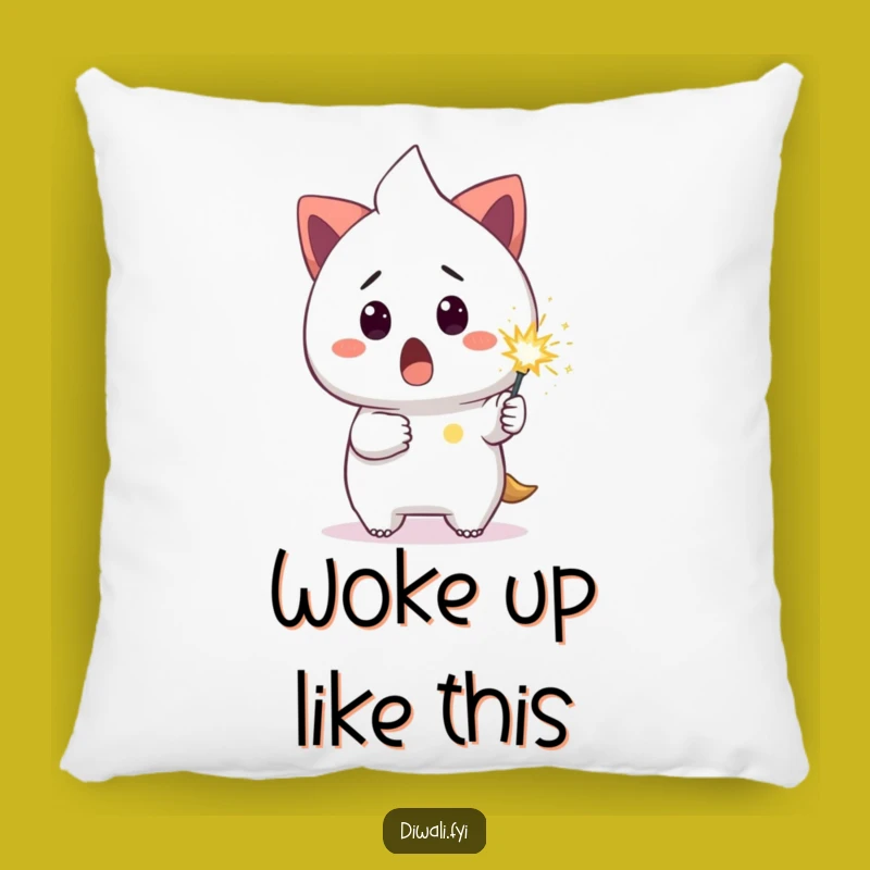 Funny Surprised Sparkler Pillow: Snuggle Up with Unexpectedly Hilarious Comfort!