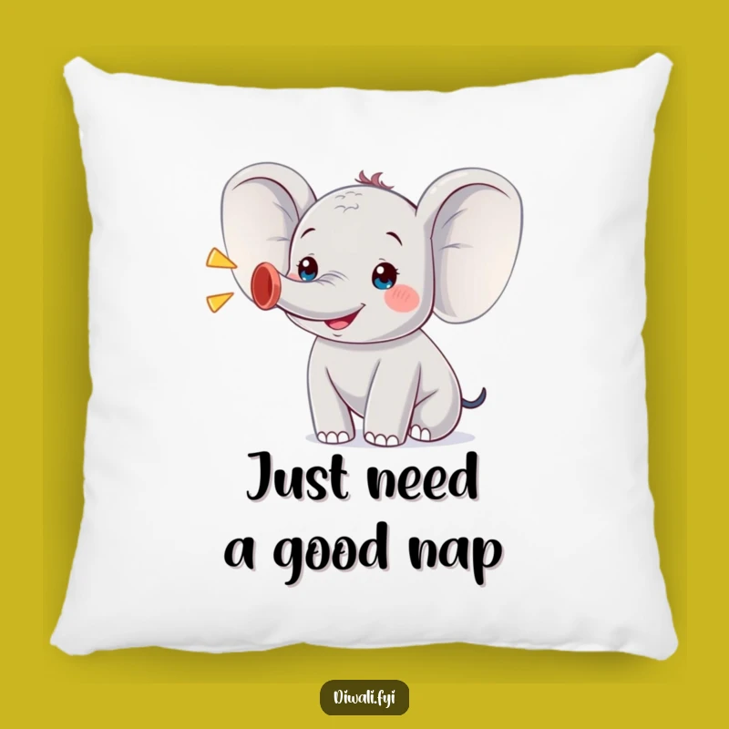 Funny Trumpeting Elephant Pillow: Cozy Comfort with Hilarious Animal Charm