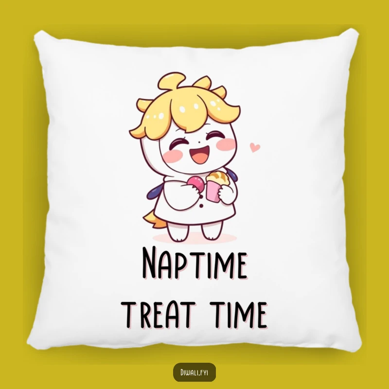 Funny Sharing Sweet Treat Pillow - Cozy Comfort & Shared Joy