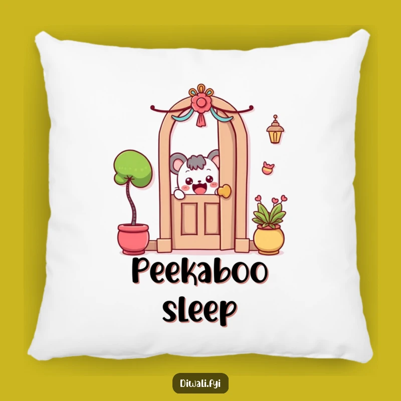 Funny Pillow: Curious Character Peeking, Exciting Comfort