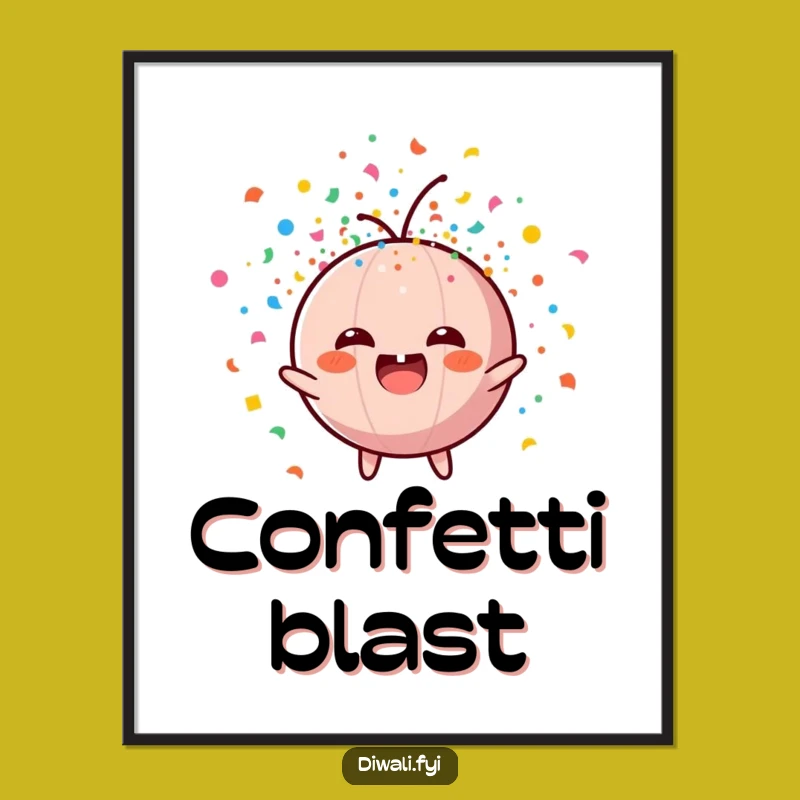 Funny Firecracker Confetti Explosion Digital Art - Instant Joyful Decor, Unique Gift