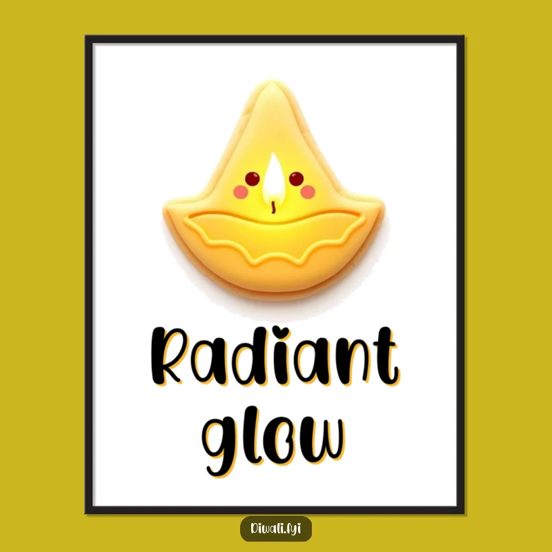 Funny Diya Cookie Lamp Digital Art - Warm & Cozy Decor, Unique Gift