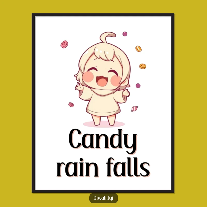 Funny Sweet Toss Digital Print - Gleeful Character Art, Perfect Humorous Decor Gift!