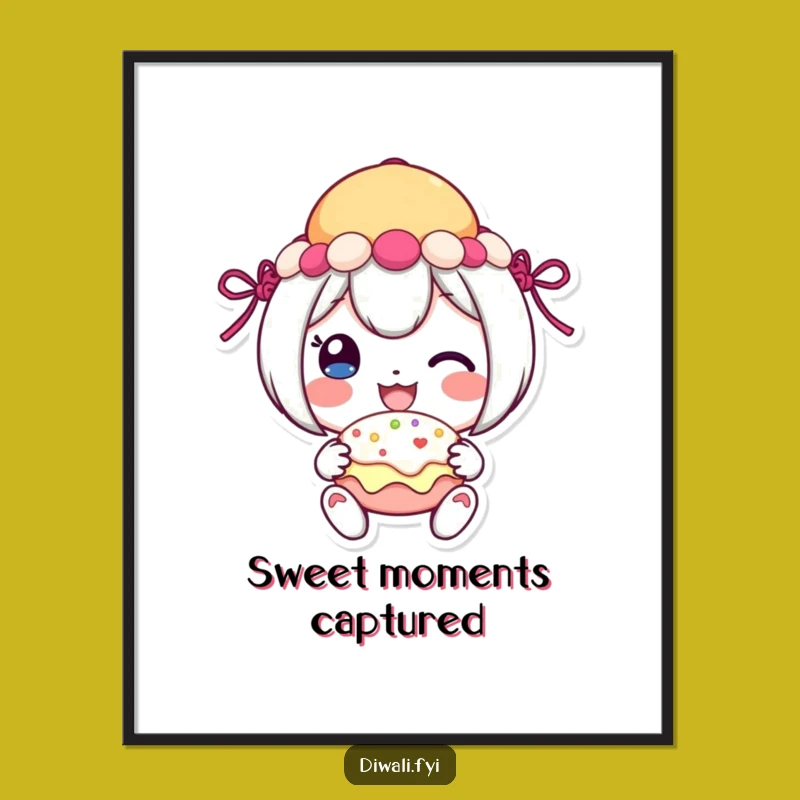 Funny Festive Sweet Digital Art: Instant Cheerful Wall Decor Gift