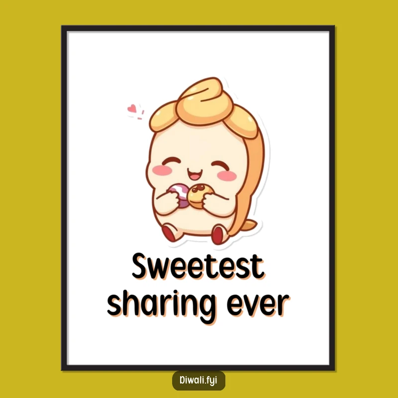 Funny Pastry Pal Digital Art: Giggling Sweet Treat Buddy, Instant Funny Gift Download