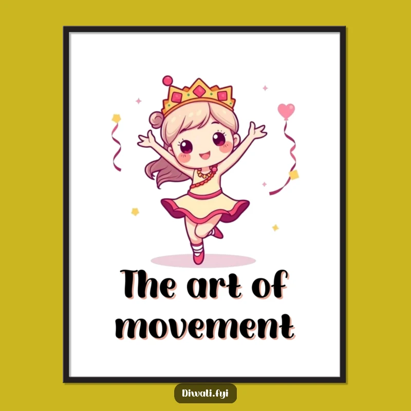 Funny Dancer Pirouette Digital Art: Instant Graceful Decor for Your Space