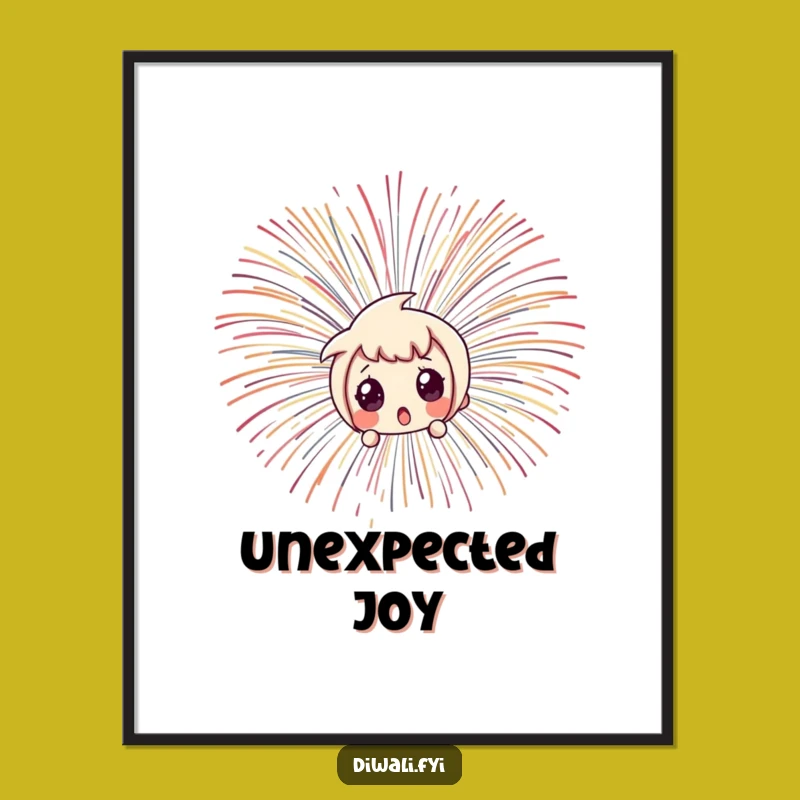 Funny Surprised Fireworks Digital Art - Peekaboo Print - Gift