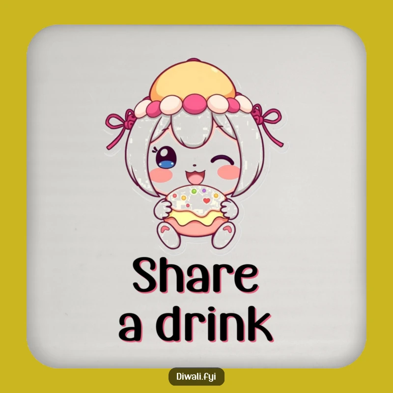 Funny Festive Sweet Coaster: Protect Surfaces with Charm Gift