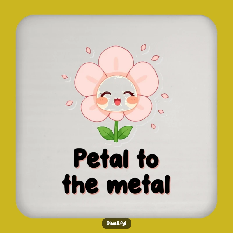 Funny Flower Bloom Coaster: Blushing Petal Shower, Protective Funny Gift