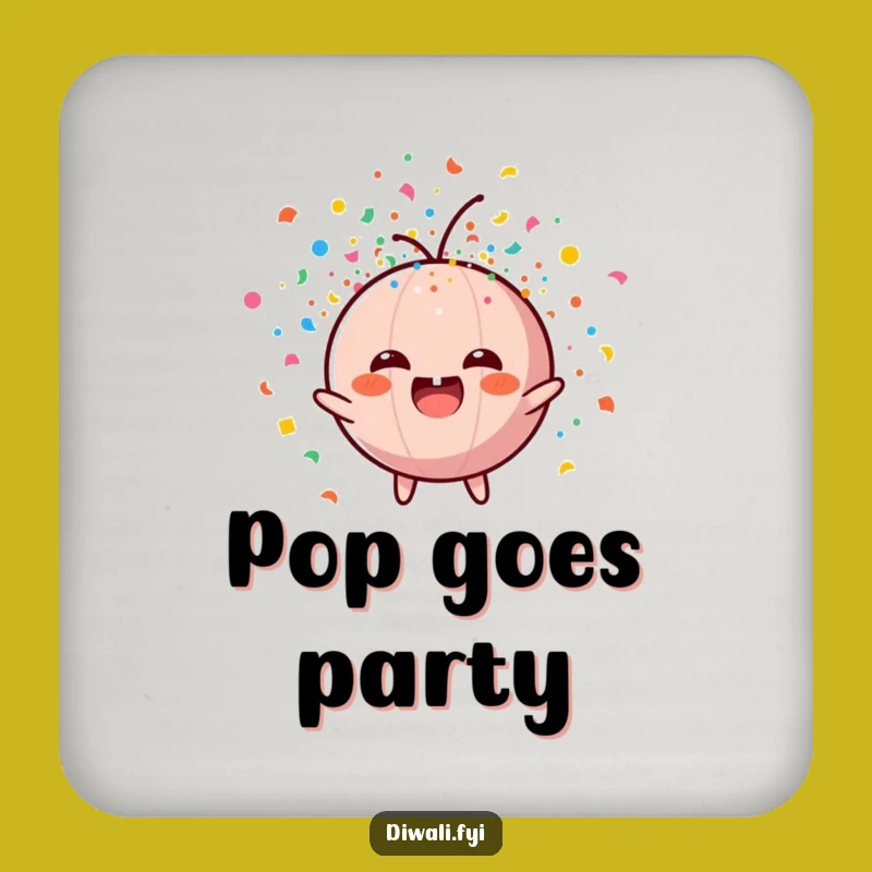 Funny Firecracker Confetti Explosion Coaster - Protect Surfaces with Fun, Gift