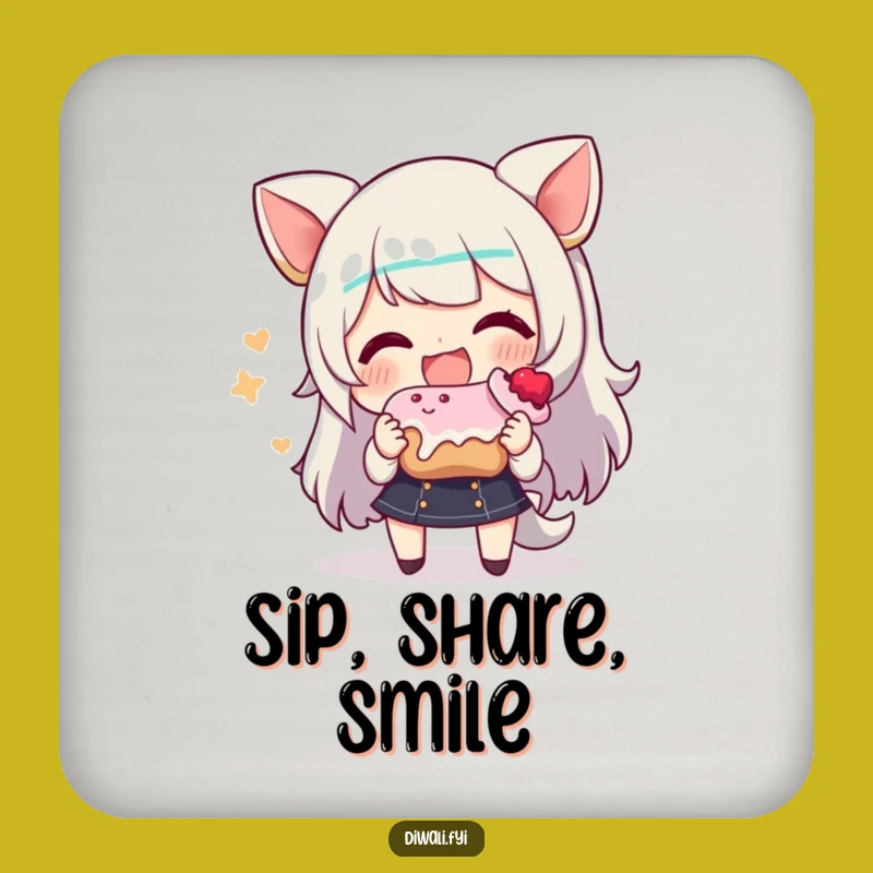 Funny Sweet Treat Coaster: Protect Surfaces with Sweetness, Ideal Funny Gift