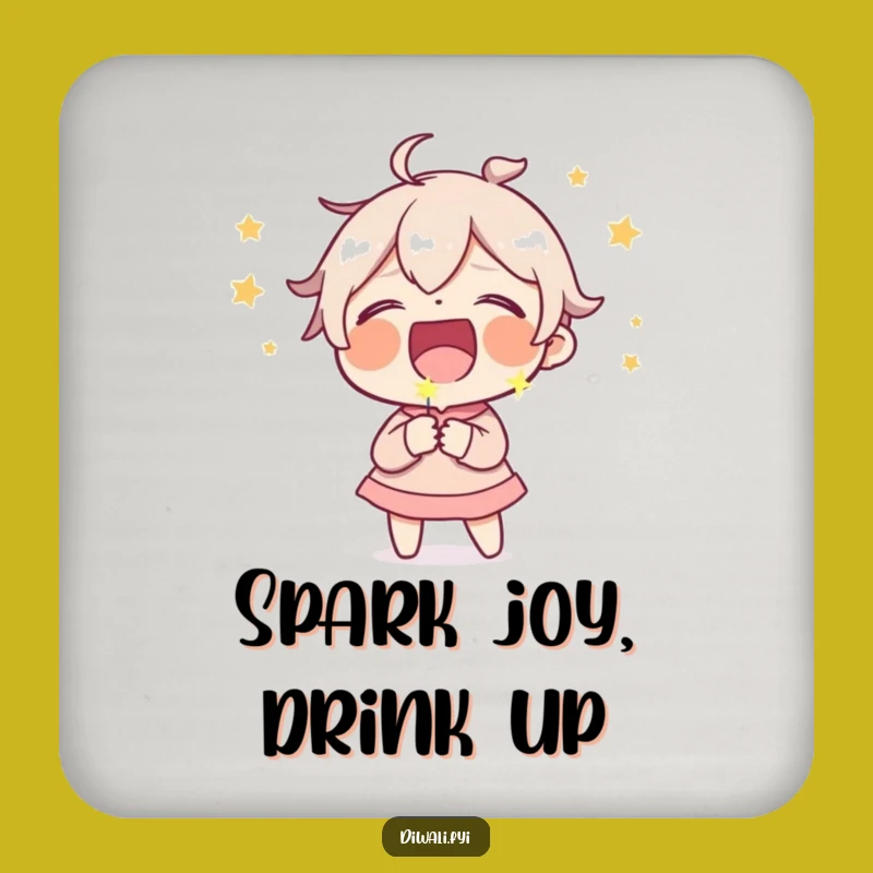 Funny Sparkler Laughter Coaster: Protect Surfaces with Comedy, Ideal Funny Gift