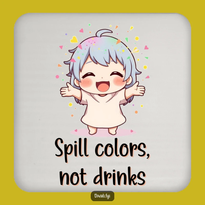 Funny Powder Scatterer Coaster: Protect Surfaces with Color, Gift