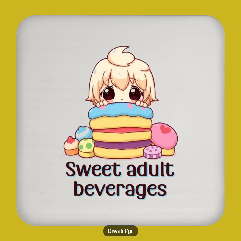 Funny Surprised Sweets Coaster - Protect Surfaces with Humor