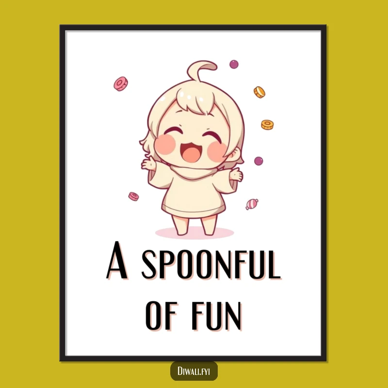 Funny Sweet Toss Poster - Gleeful Character Art, Ideal Humorous Wall Gift!