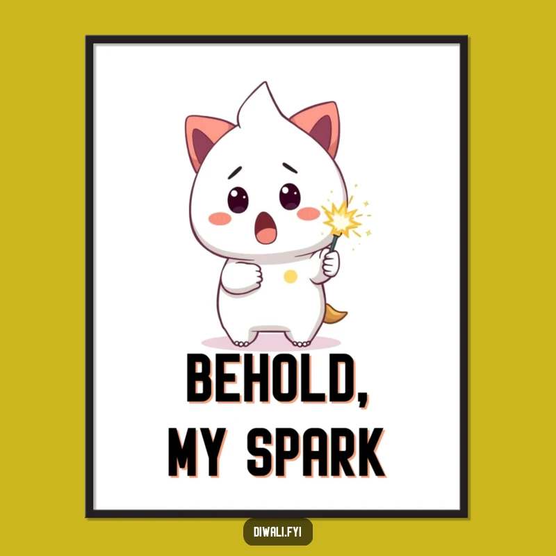 Funny Surprised Sparkler Poster: Brighten Your Walls with Unexpectedly Hilarious Art!