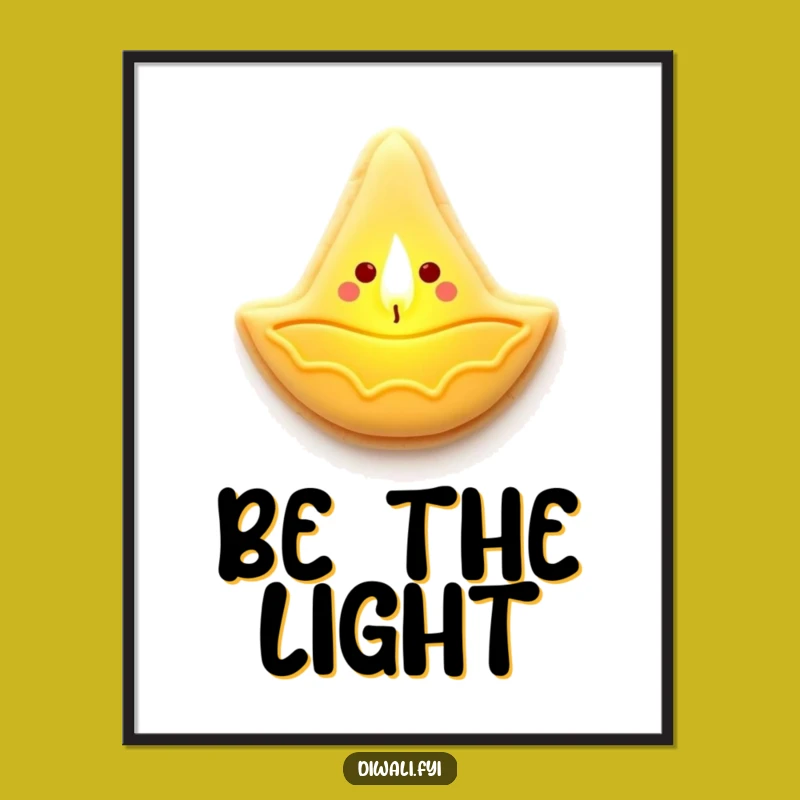 Funny Diya Cookie Lamp Poster - Warm & Inviting Art, Ideal Gift
