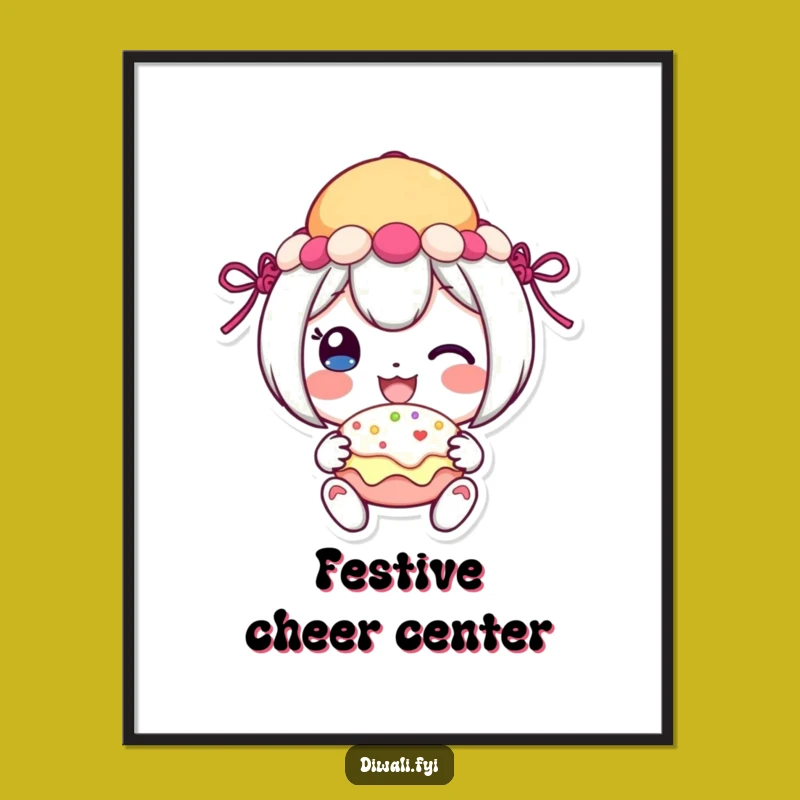 Funny Festive Sweet Poster: Cheerful Character Art Print Gift