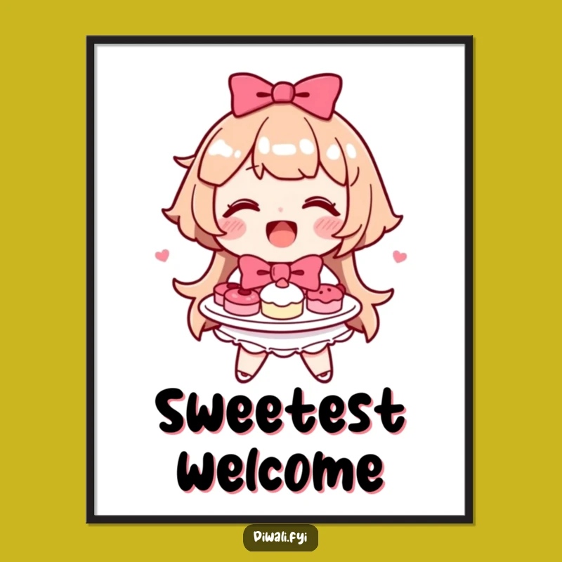 Funny Happy Sweets Poster - Sweet Offering Art - Gift