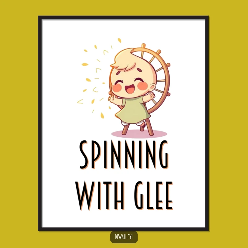 Funny Spark Chaser Poster - Giggling Character's Dynamic Art Print Gift